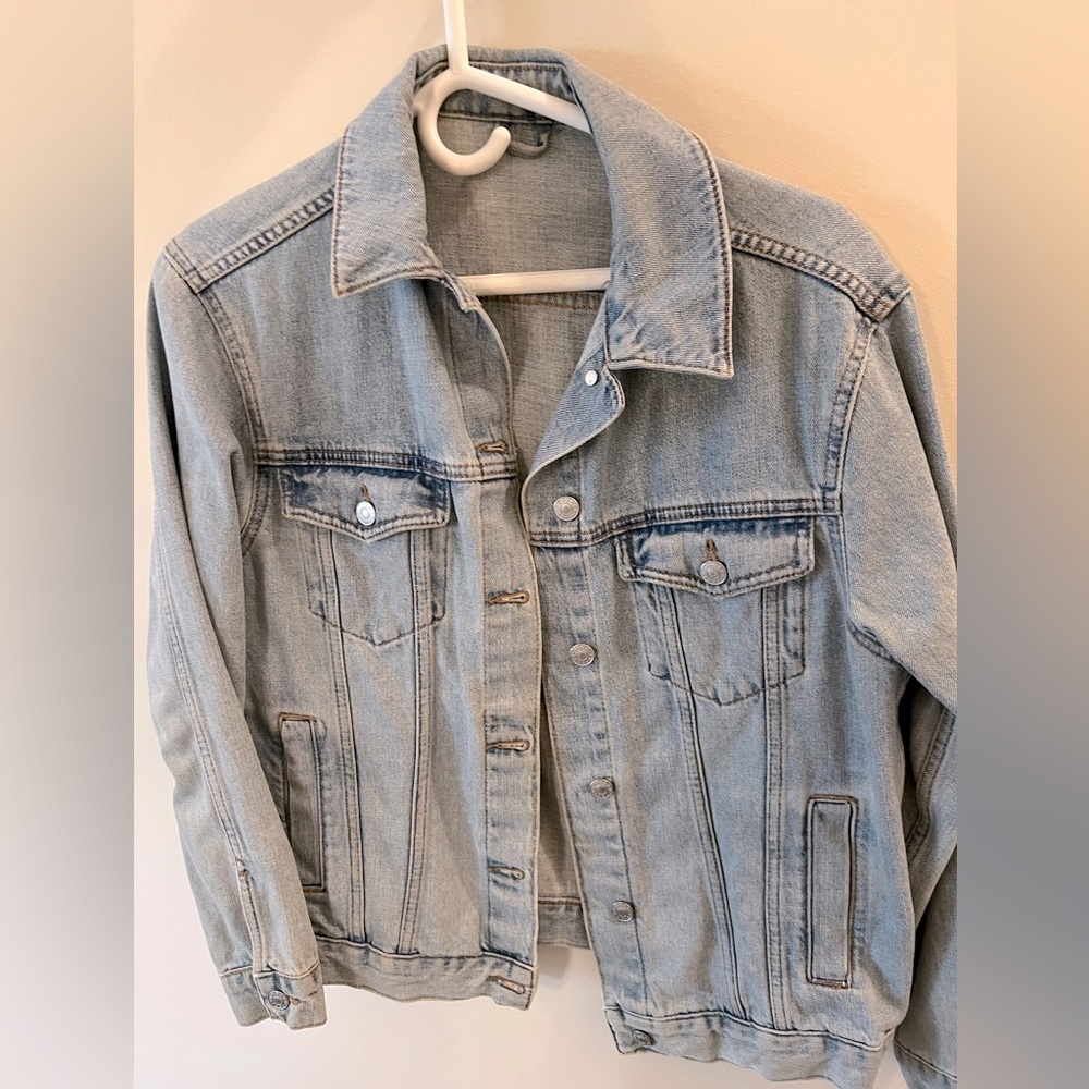 Topshop Moto Oversized Denim Jacket